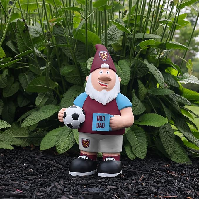 Football Dad Gnome 25cm Hand Painted Garden Statue Gift Decor