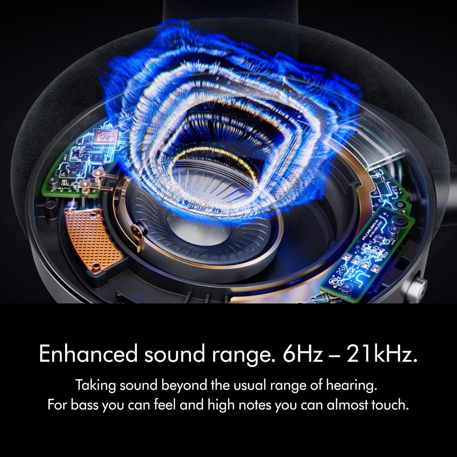 Wireless Noise Cancelling Over Ear Headphones 55H Battery
