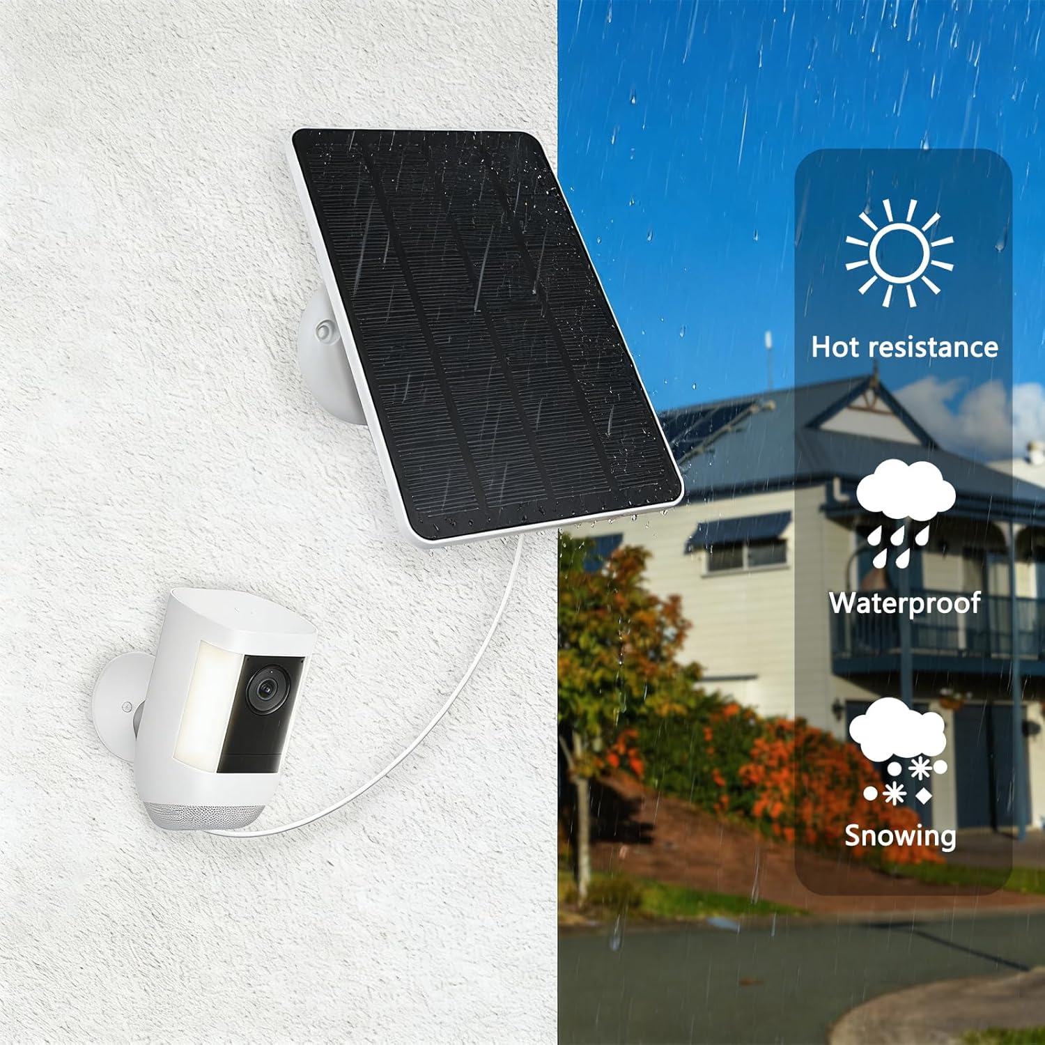 2 Pack 5V Solar Panel Charger For Battery Security Camera