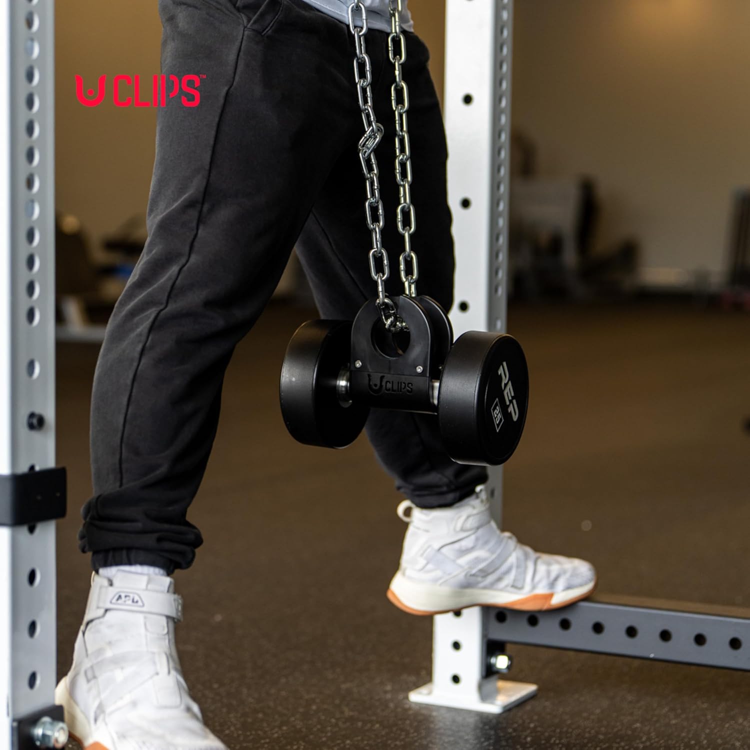 U Clip Bar to Landmine Adapter Belt Squat T Bar Row Gym Attachment