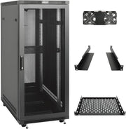 27U Server Rack Cabinet 800mm Mesh Door Assembled