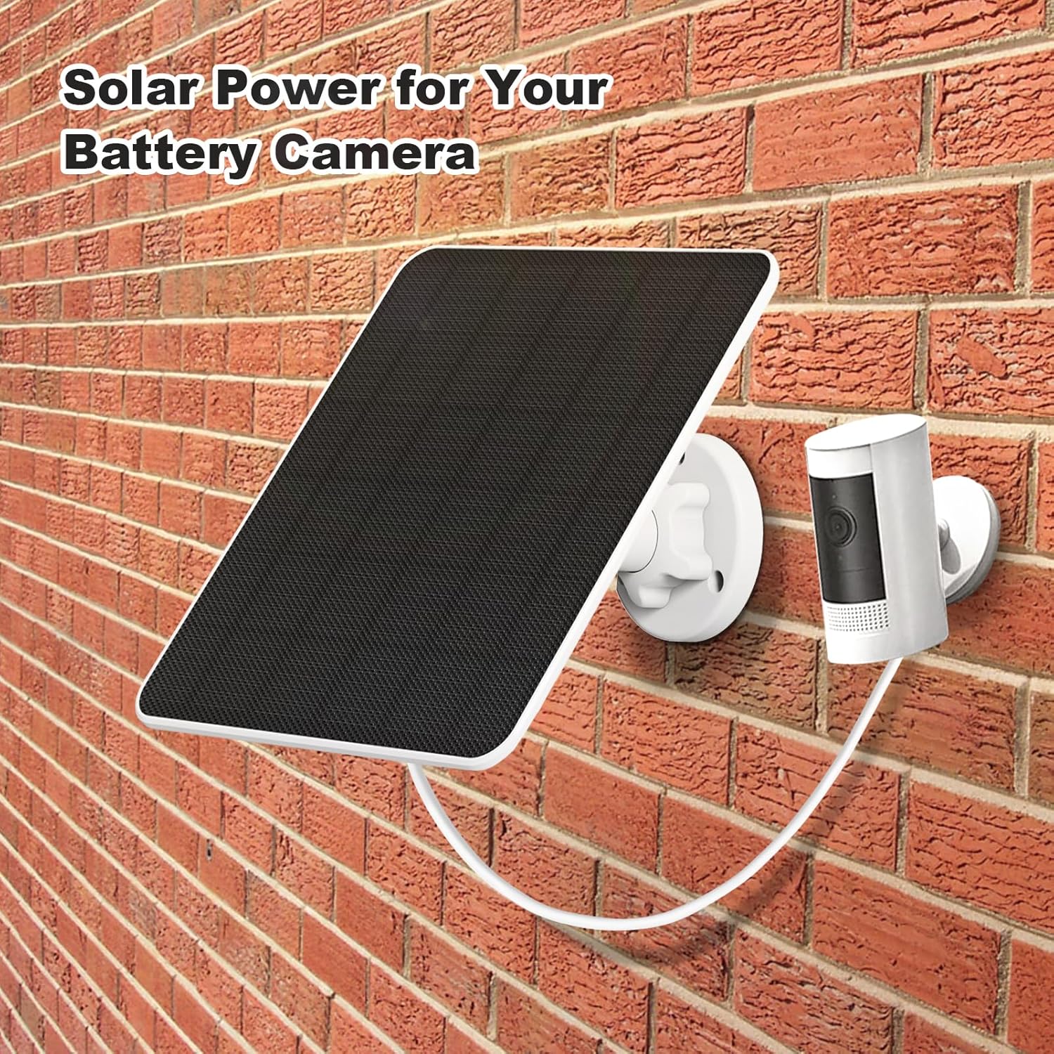 3 Pack 5W Solar Panel Charger For Battery Security Cameras