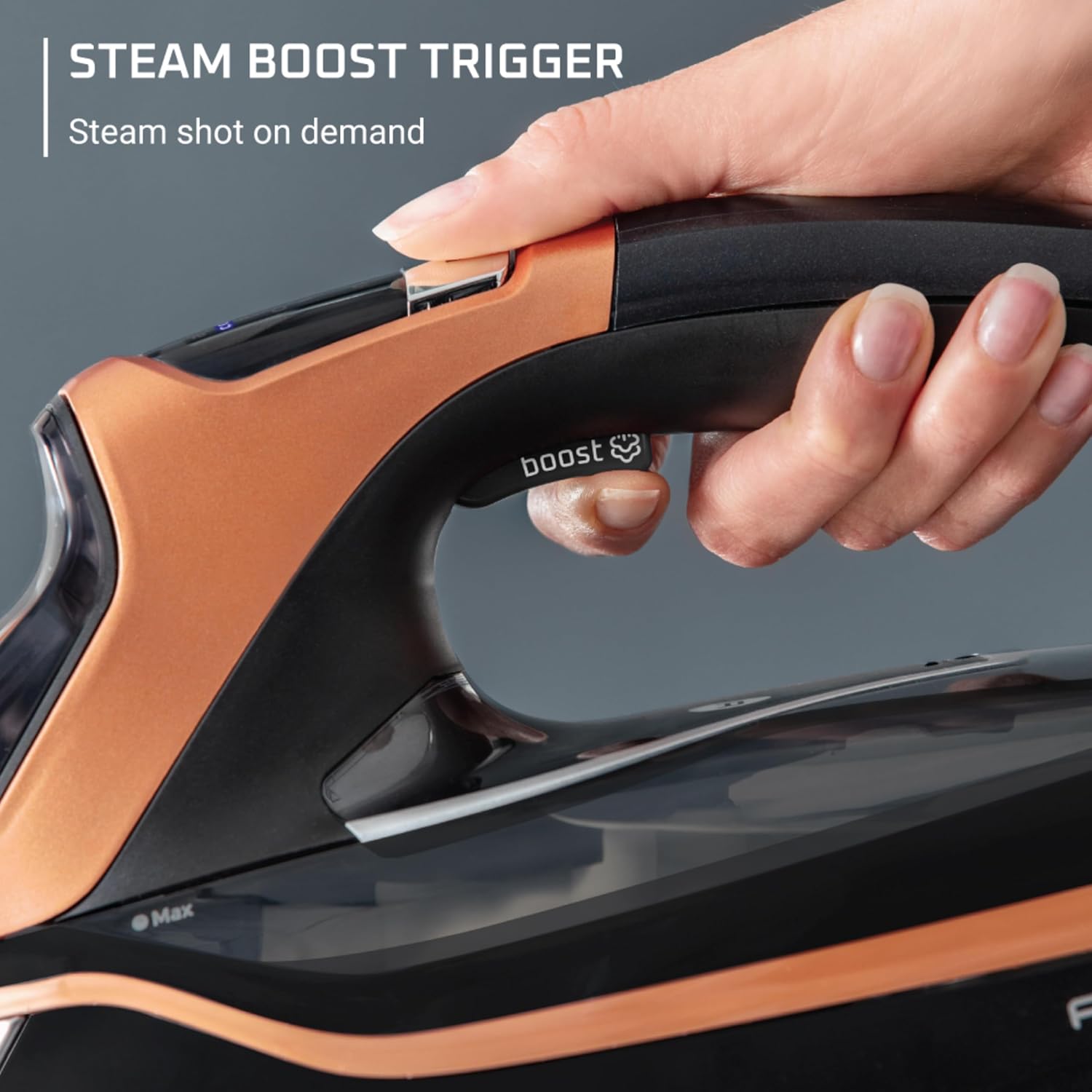 1850W Steam Iron Smart Screen 5 Presets Stainless Soleplate