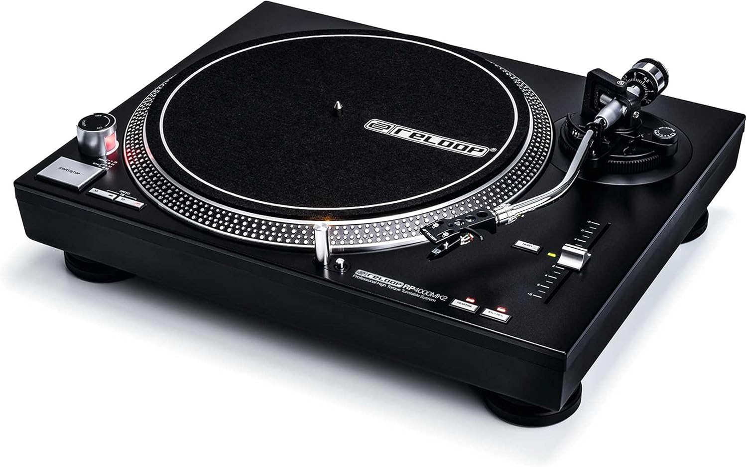 DJ Direct Drive Turntable High Torque Pitch Control Black