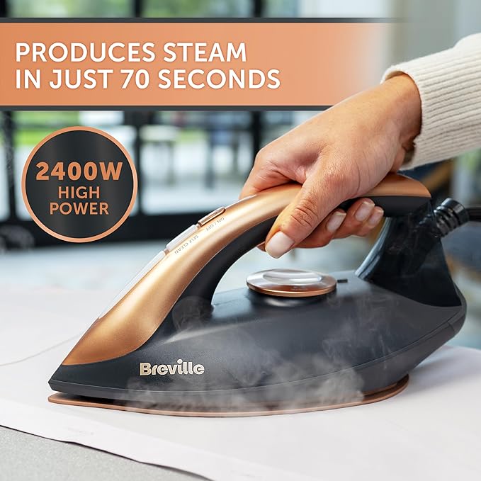 2400W Steam Generator Iron 6.5 Bar Pressure 1.5L Tank Ceramic Soleplate