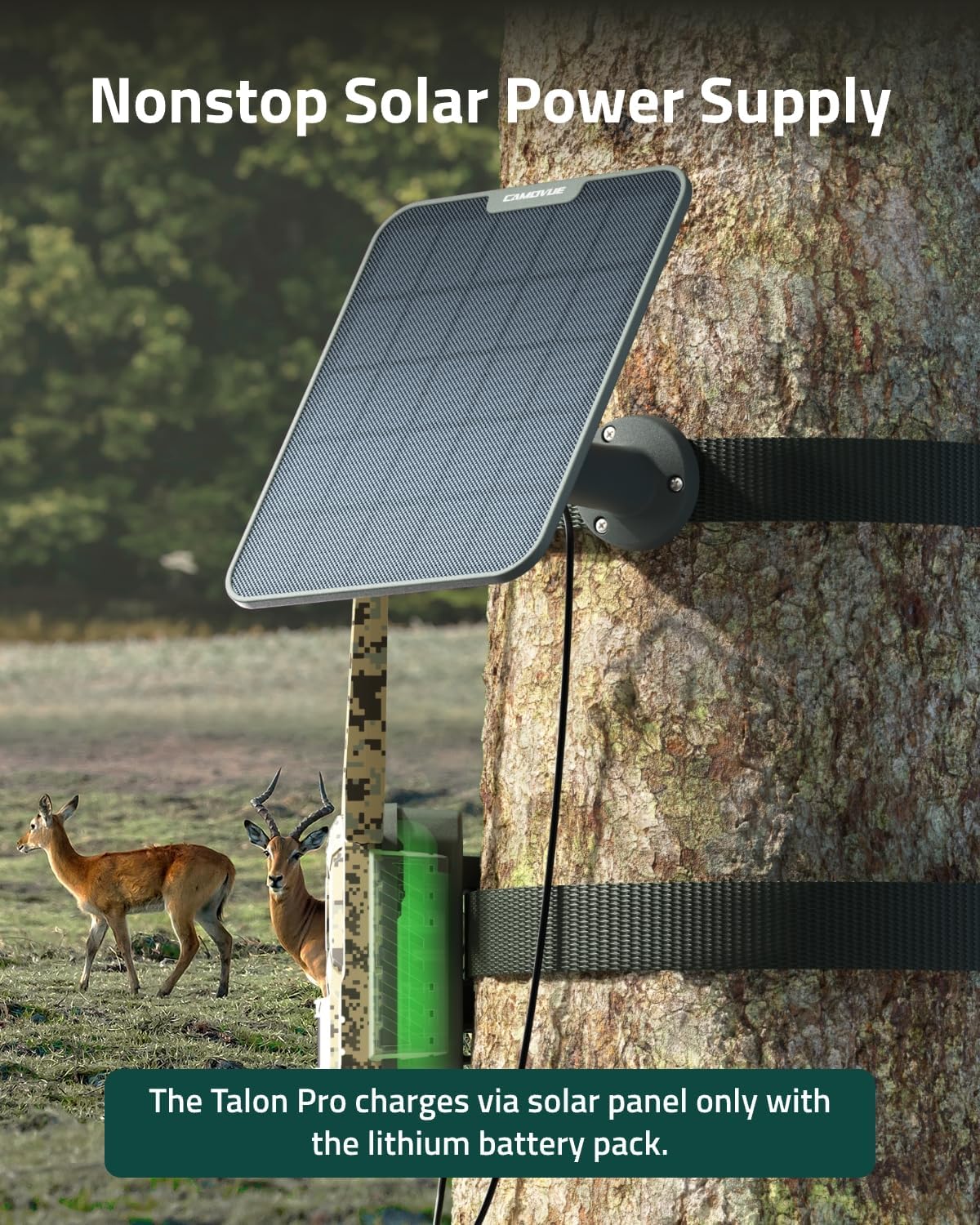 6W Solar Panel for Wildlife Trail Camera IP65 Outdoor Charger
