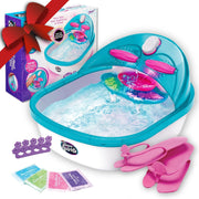 Kids Foot Spa Pedicure Kit Bubble Lights Waterfall Massage Set