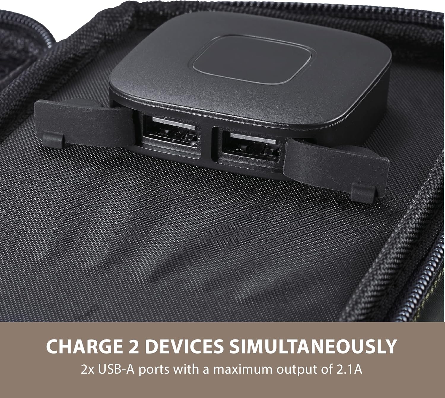 14W Foldable Solar Panel Charger Dual USB Camping Travel