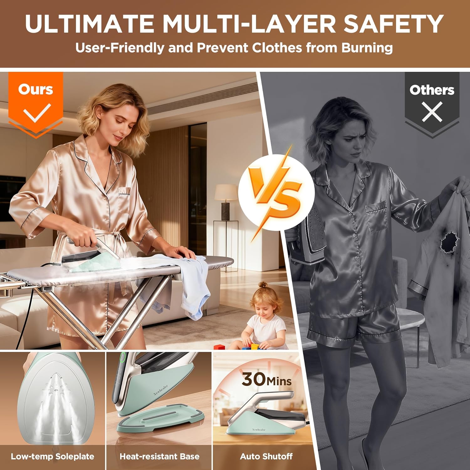 Turbo Steam Iron 2400W 200g Boost Detachable Water Tank