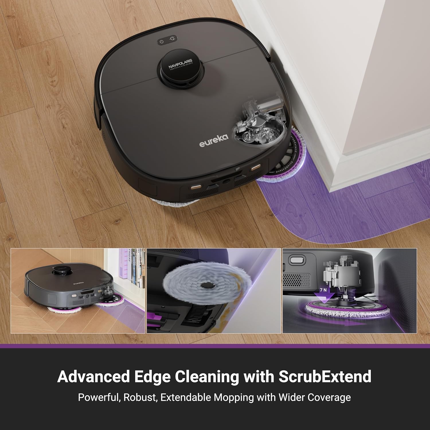 Robot Vacuum Mop 16200Pa Self Clean Auto Wash AI LiDAR Pet Hair