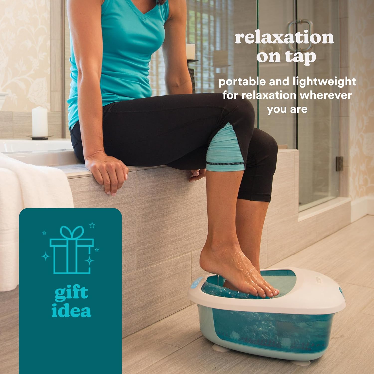 Foot Spa Massager Heat Bubble Rollers Pedicure Bath UK12