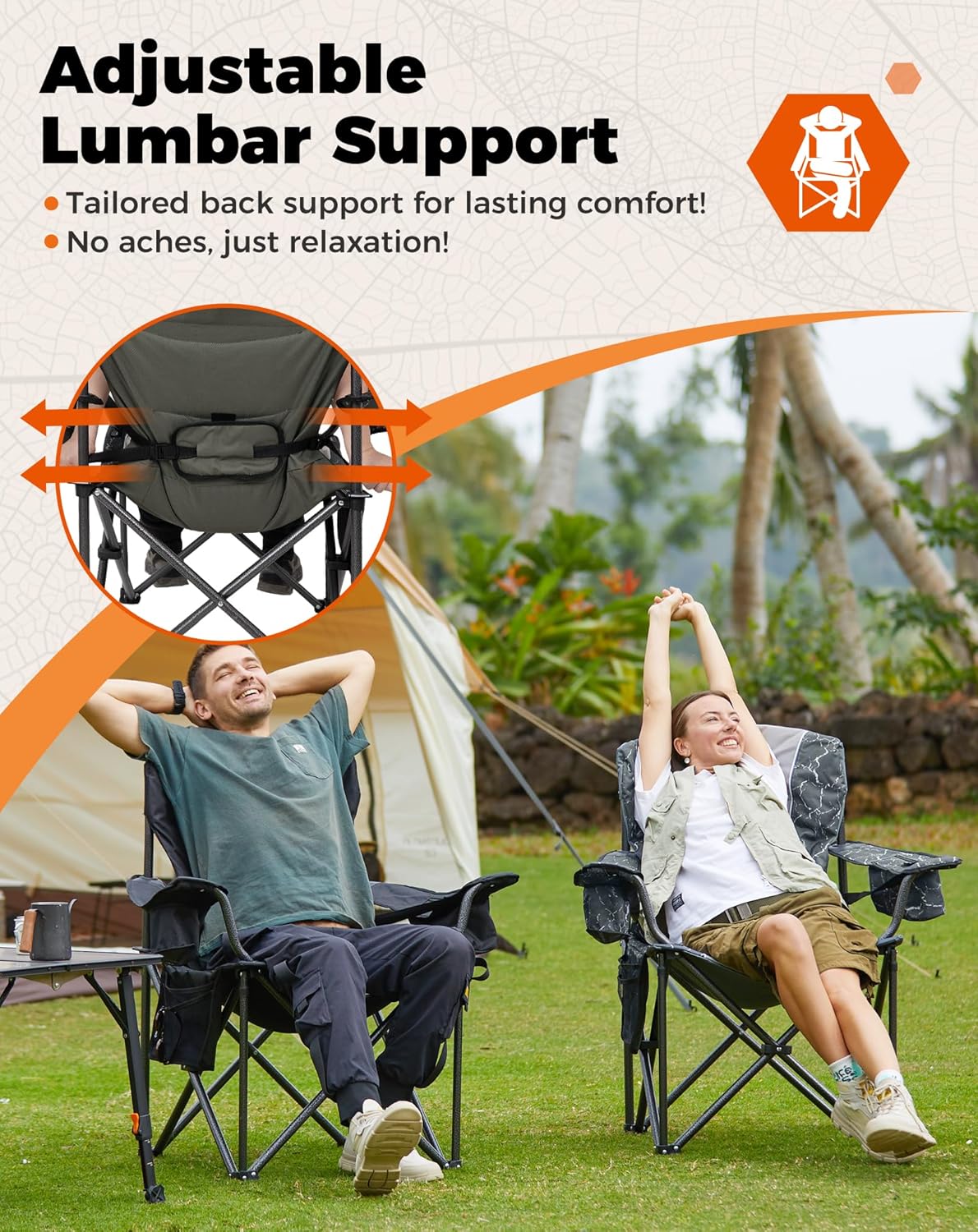 Oversized Camping Chair 205KG Cooler Green