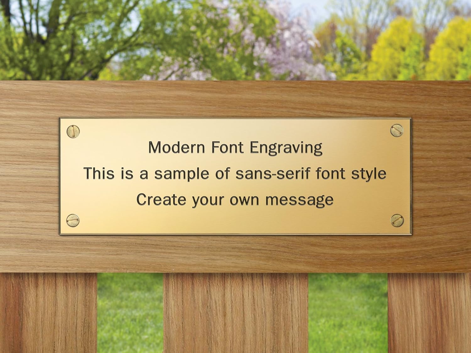 5ft Teak Memorial Garden Bench 3 Seater Outdoor Seat w/Brass Plaque