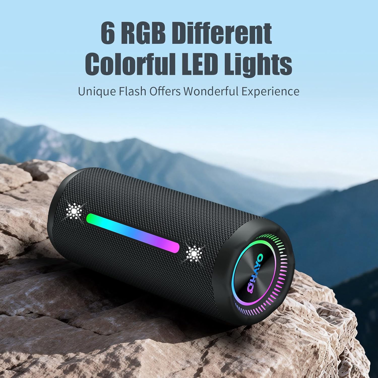 Portable Bluetooth Speaker 24H Playtime IPX7 Waterproof RGB