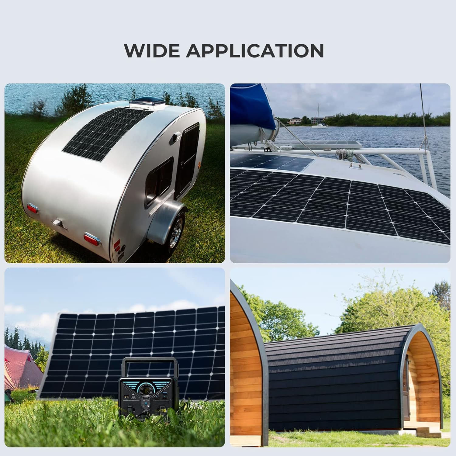 200W Ultra Flexible Solar Panel Kit 12V ETFE RV Boat