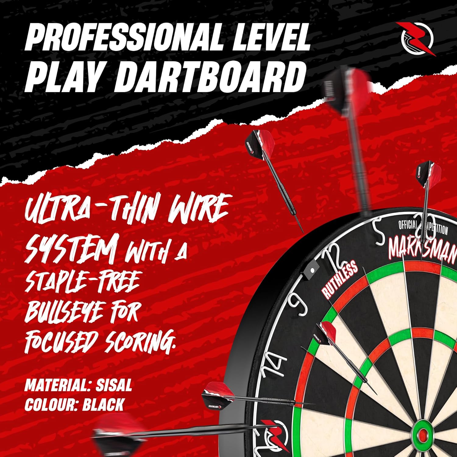 Professional Dart Board Sisal Thin Wire Steel Tip High Scoring