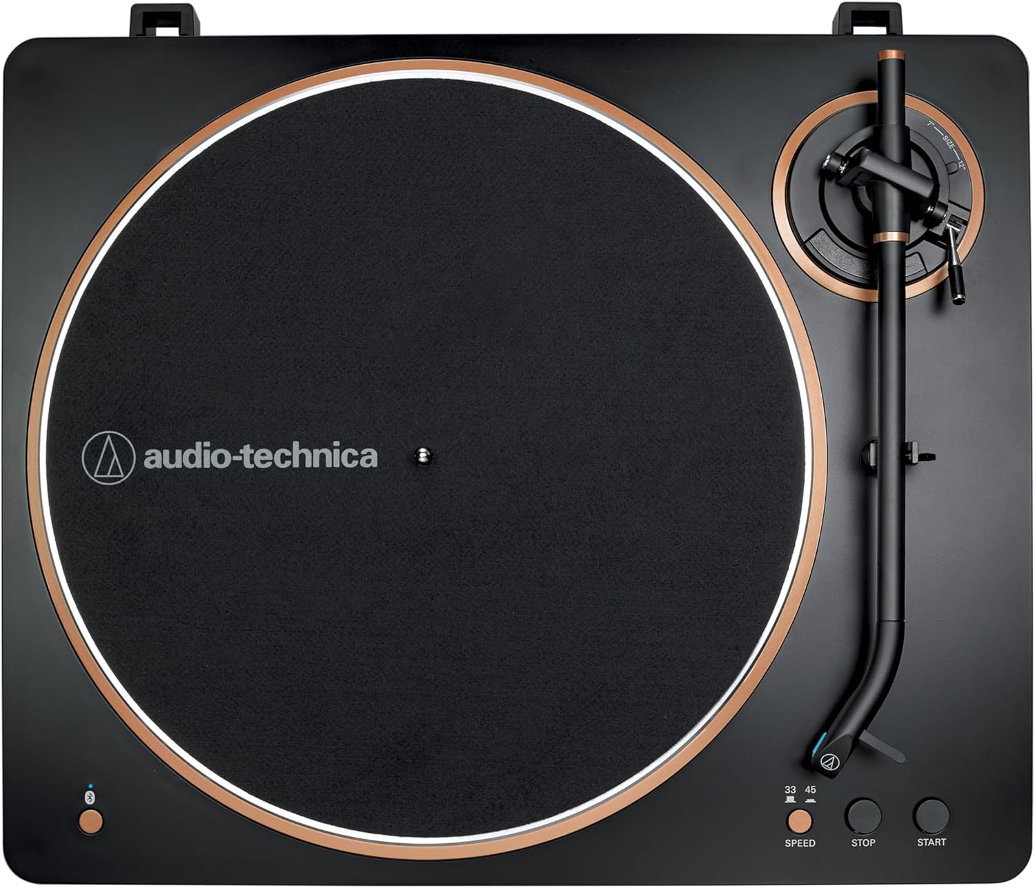 Wireless Bluetooth Turntable Black Bronze Automatic Belt Drive