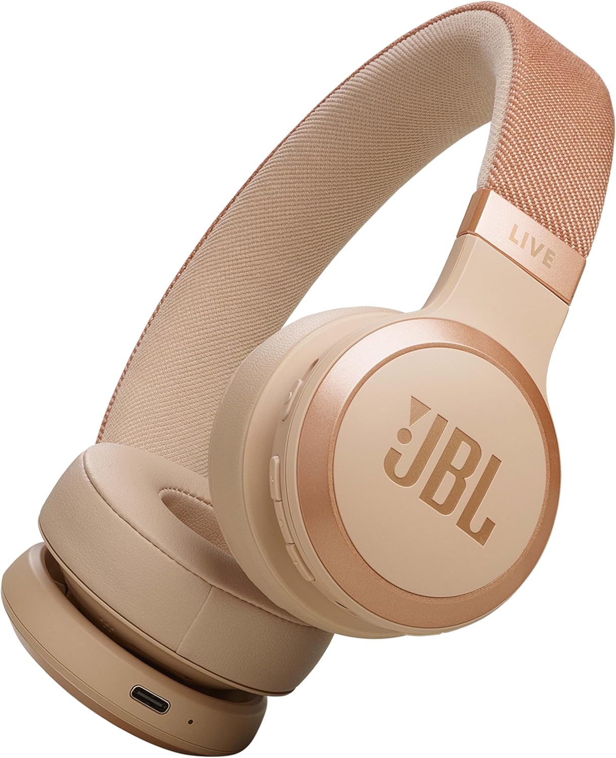 Wireless Noise Cancelling On Ear Bluetooth Headphones 65Hr Sandstone