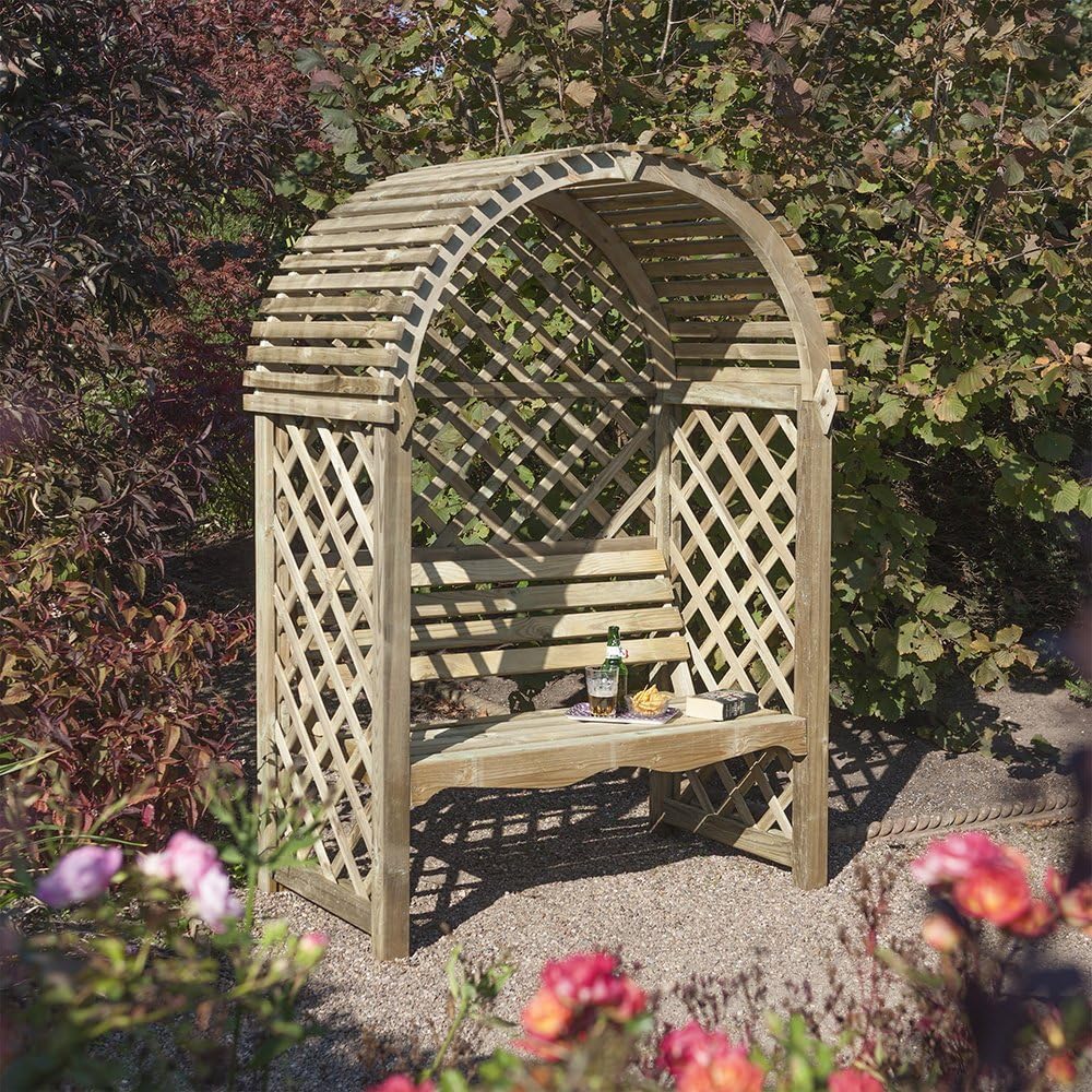 Wooden Garden Arbour Bench Pergola Seat Trellis Patio