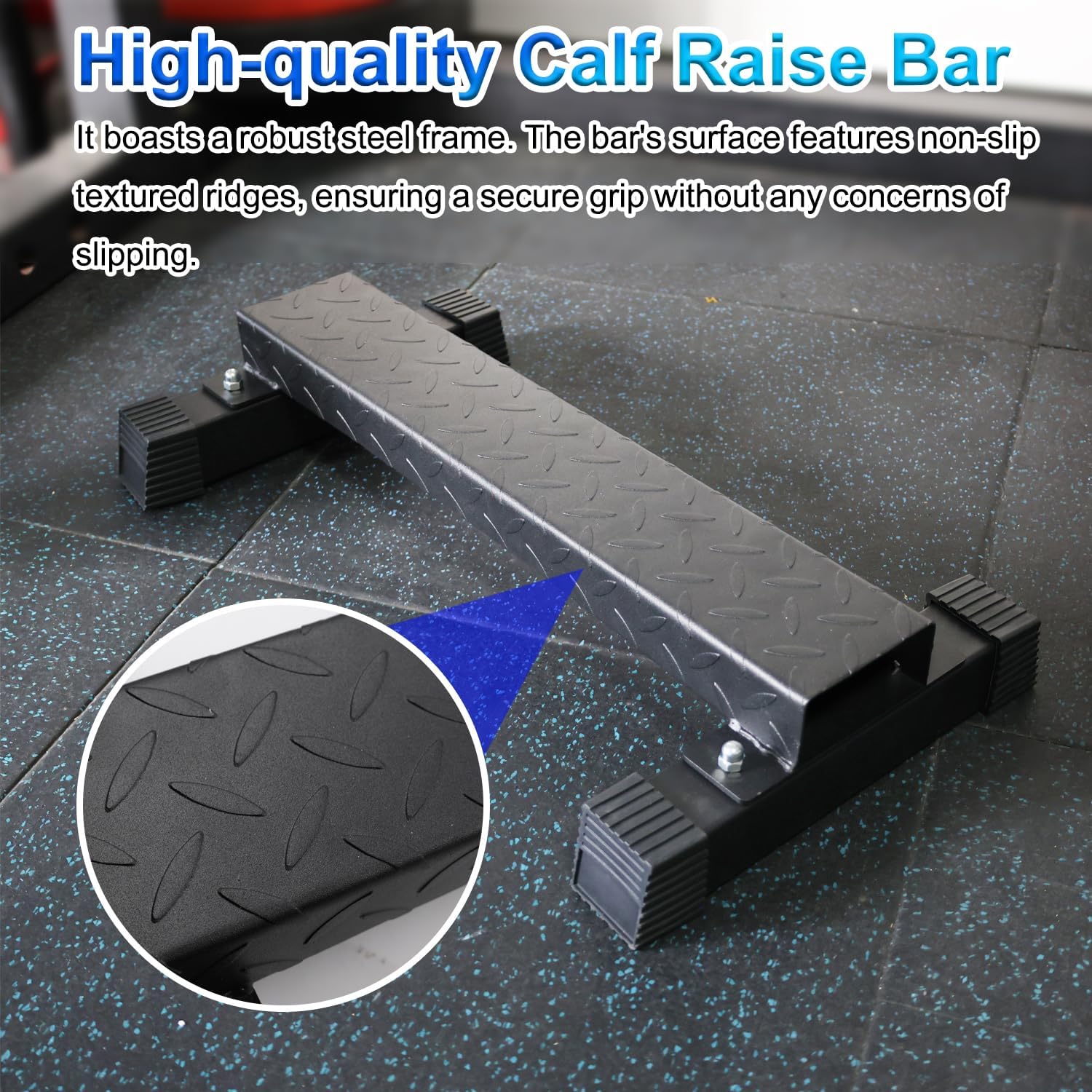 Steel Calf Raise Block Heel Elevation Squat Platform Gym