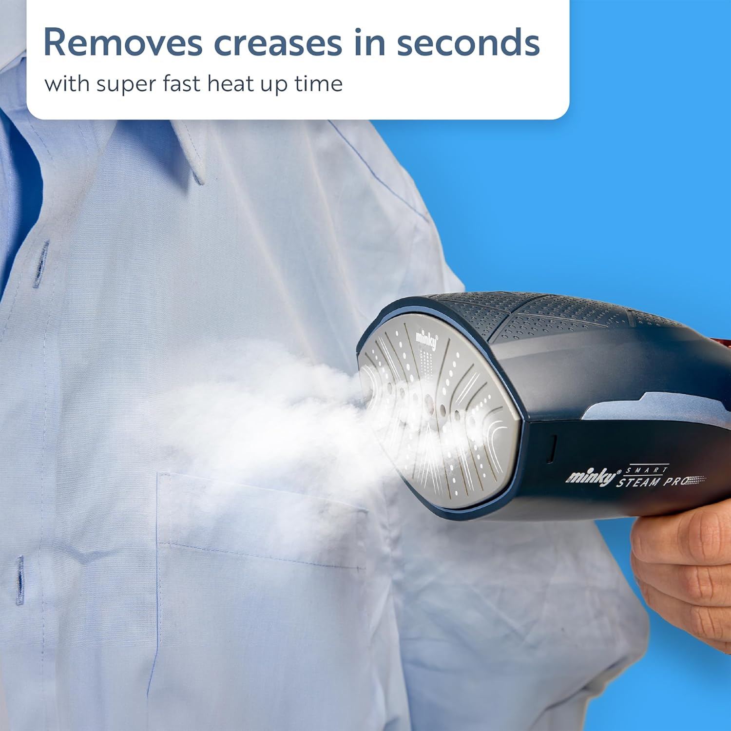 Handheld Garment Steamer 1500W Fast Heat 250ml Tank Fabric Brush