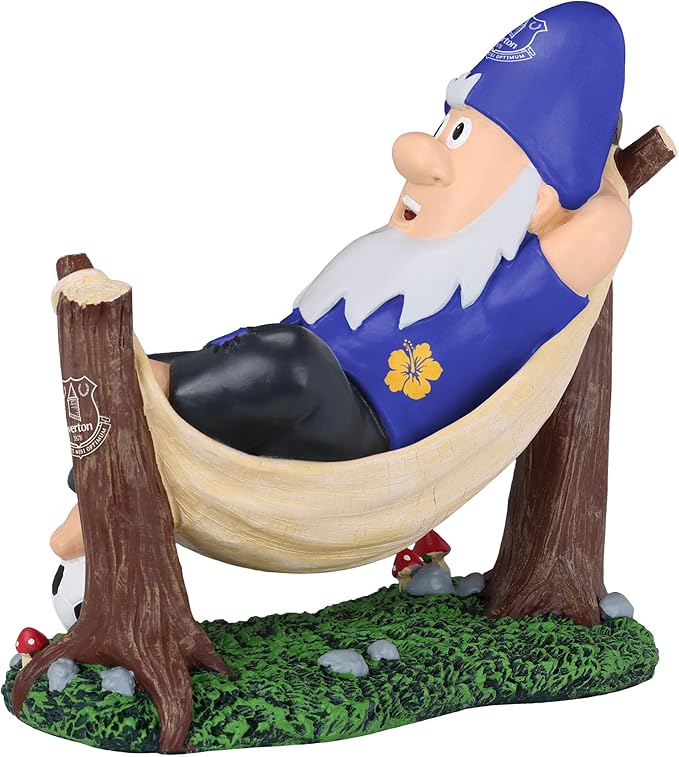 Football Garden Gnome Hammock Statue Hand Painted Outdoor Decor
