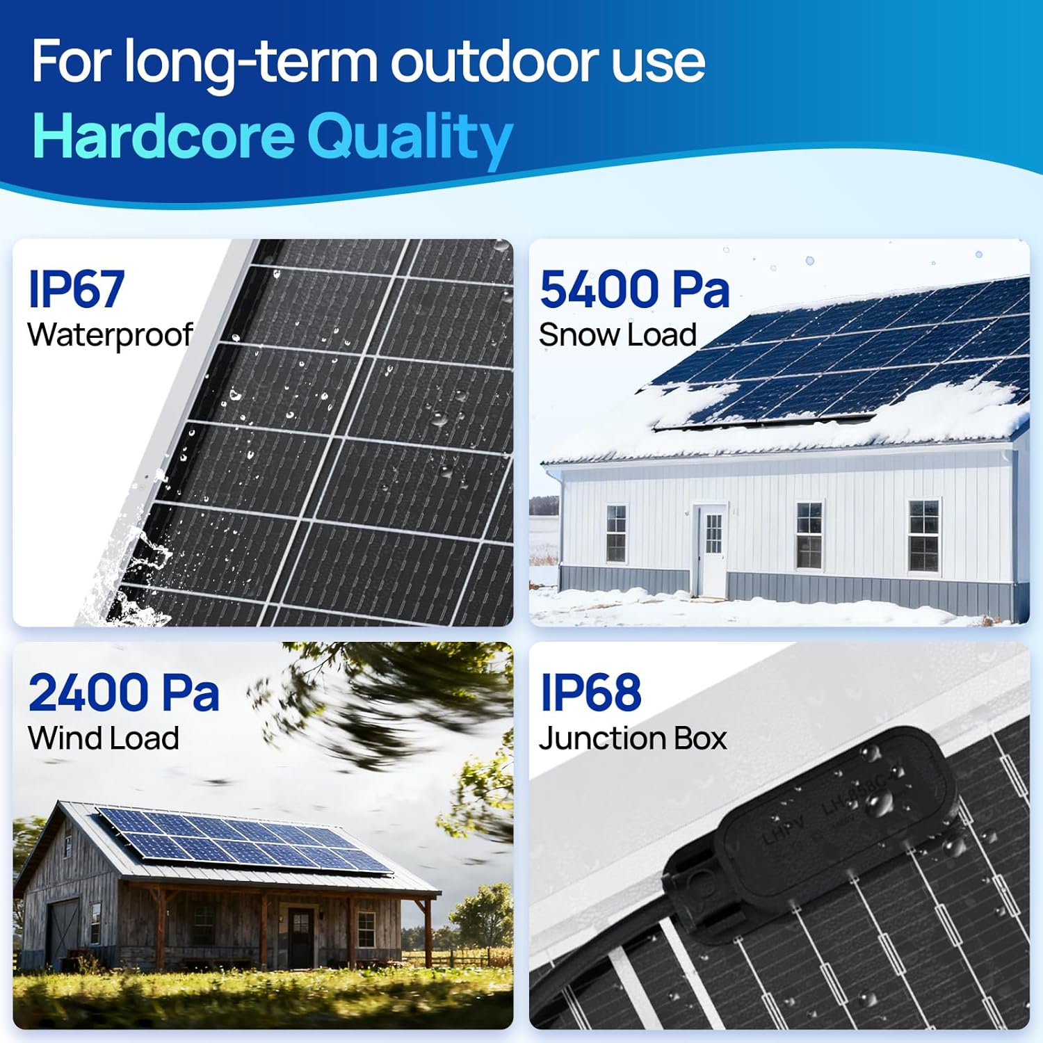 390W Solar Panel Kit 12V Bifacial Mono RV Caravan Controller Kit