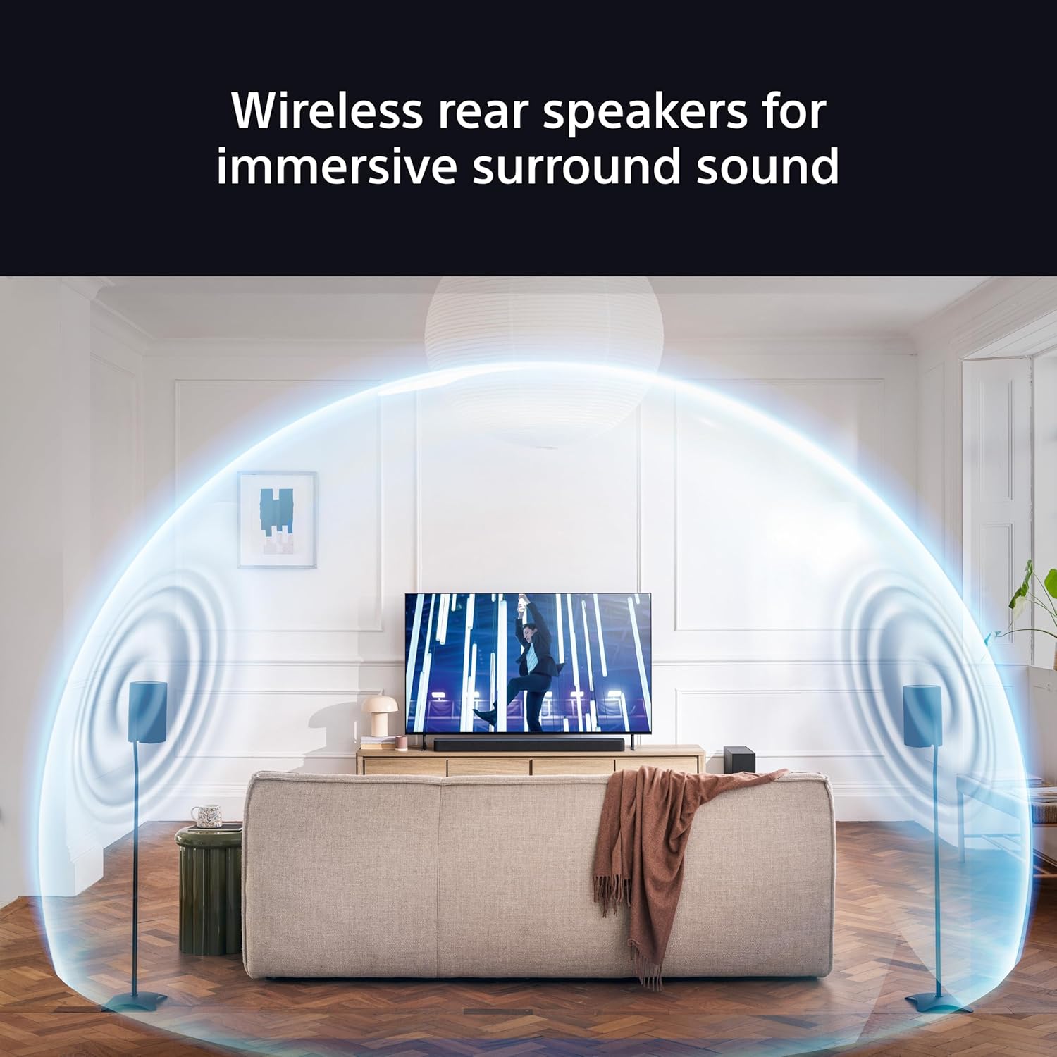 Wireless Rear Speakers 100W 360 Spatial Surround Home Theater