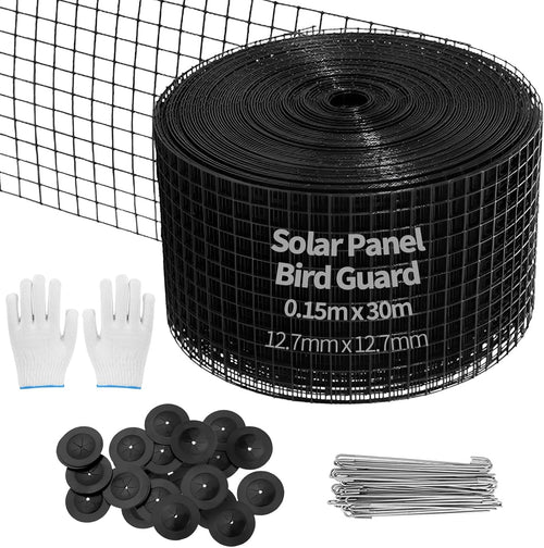 Solar Panel Bird Mesh Kit 6in x 100ft Pigeon Guard Proofing