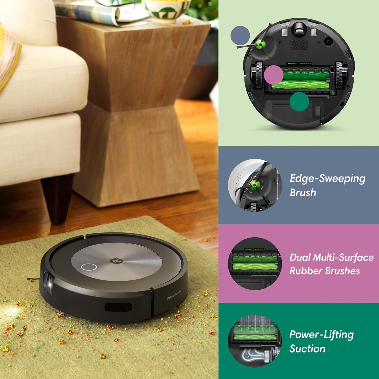 Robot Vacuum Smart Mapping WiFi Pet Hair Auto Clean Obstacle Avoid