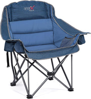Oversized Padded Camping Chair 227KG Blue