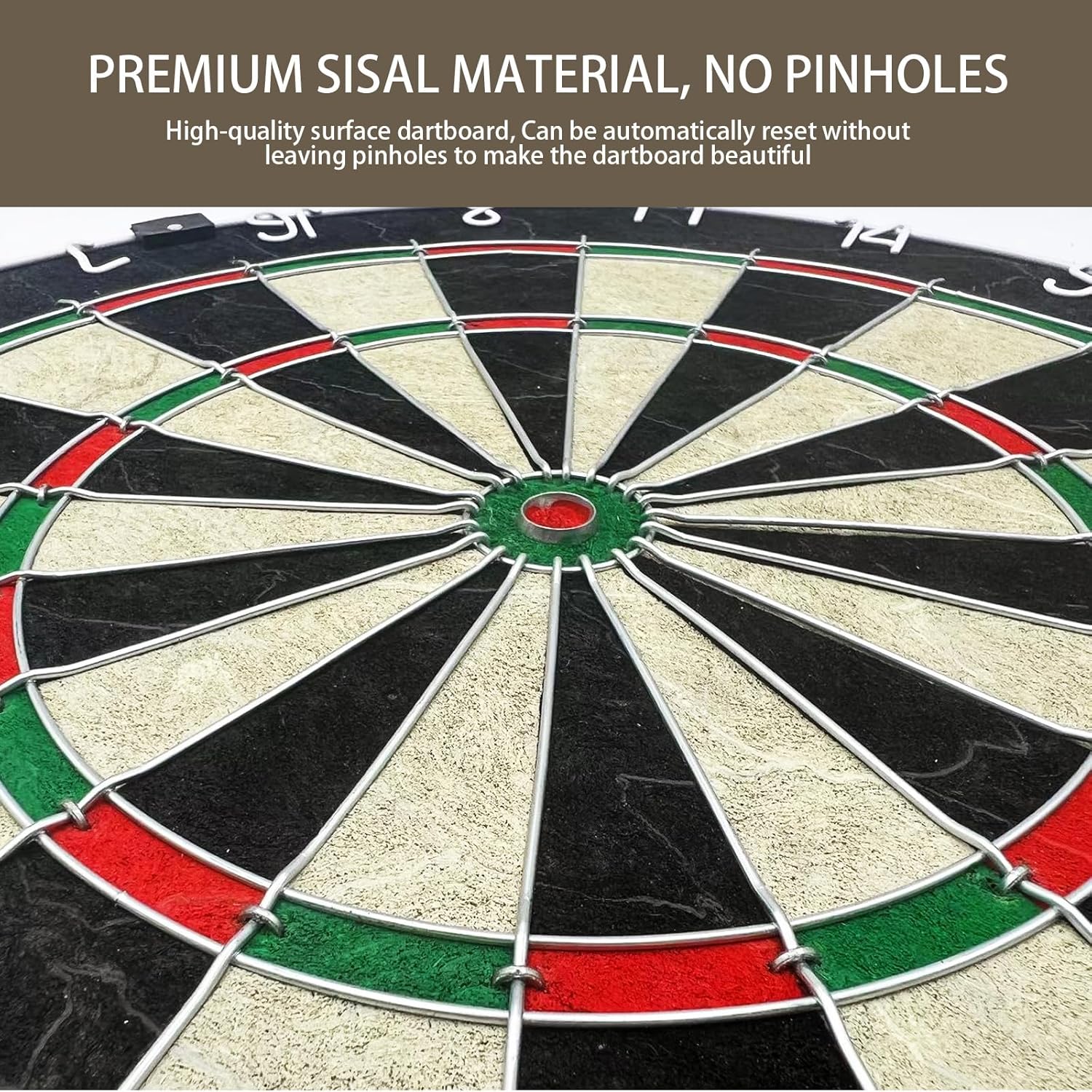 18in Bristle Dartboard Set Sisal Steel Tip Darts Professional Board