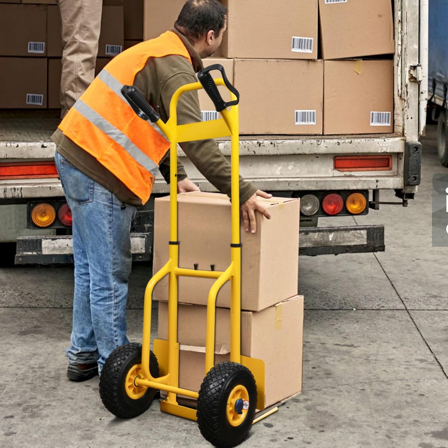 Heavy Duty Folding Hand Truck 120KG Steel Sack Barrow