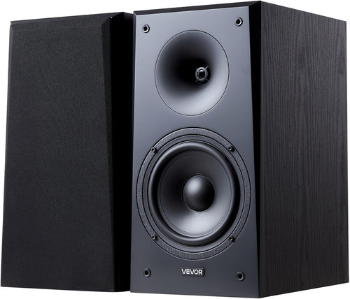 Passive Bookshelf Speakers 6.5 Inch Woofer Stereo Home Theater Pair