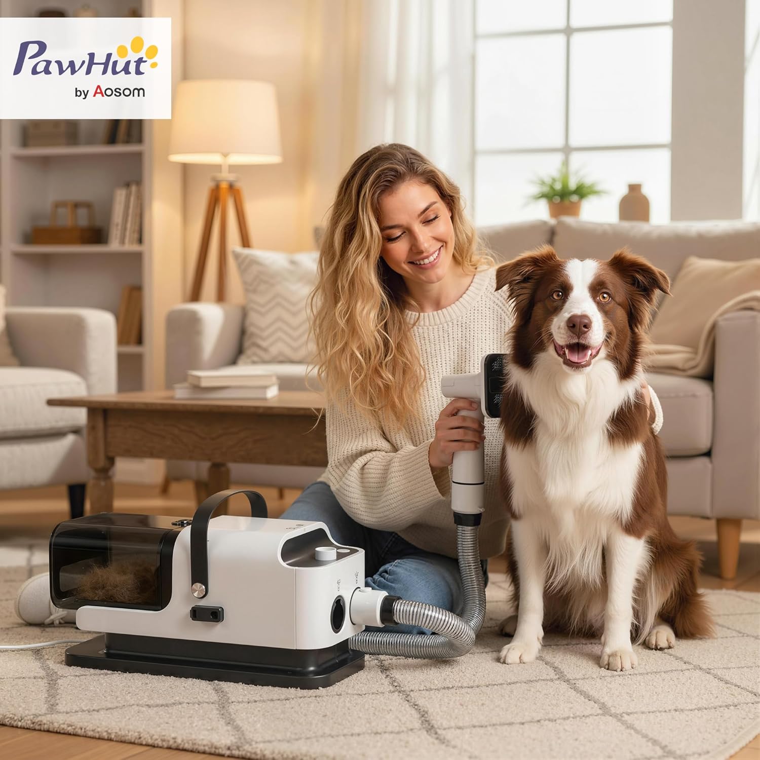 Dog Grooming Vacuum Dryer Kit 12000Pa 5 In 1 Quiet
