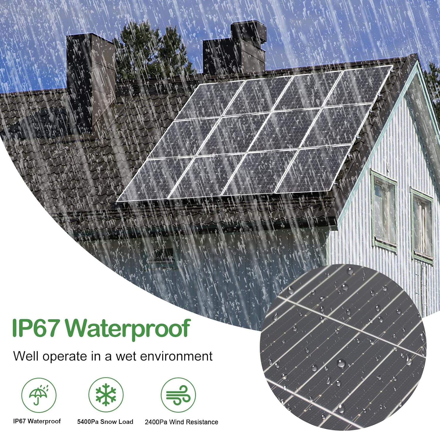 200W Flexible Solar Panel Kit 20A Controller Boat RV Balcony 23