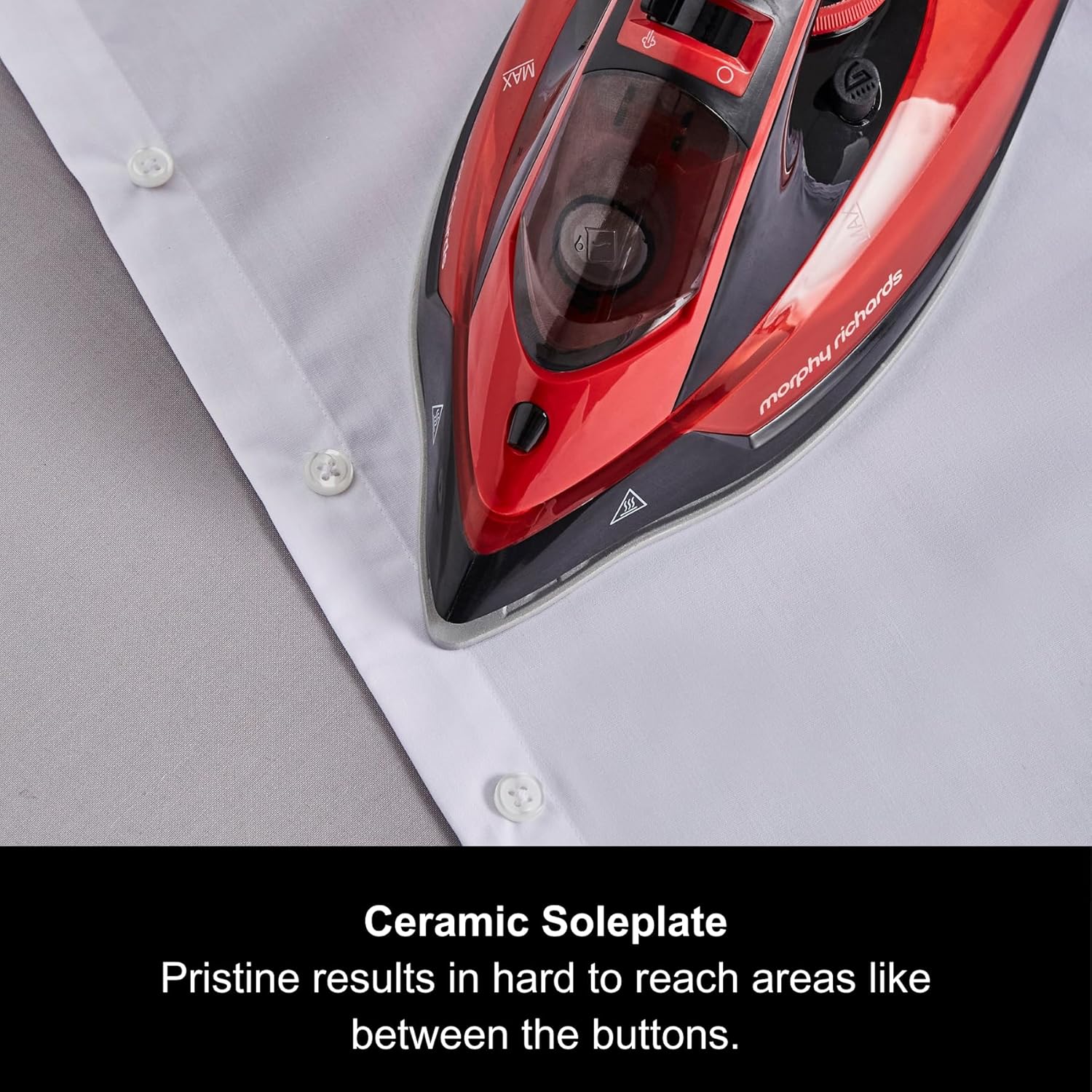 Cordless Steam Iron 2400W 130g Steam Boost Ceramic Soleplate 350ml Tank