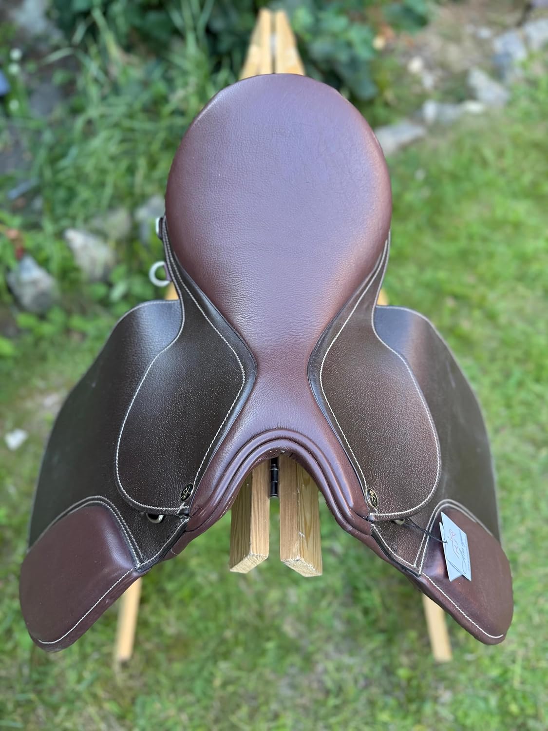 16 Inch Brown Full Grain Leather Jumping English Saddle