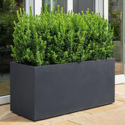 65cm Large Trough Planter Dark Grey Stone Effect Garden Pot