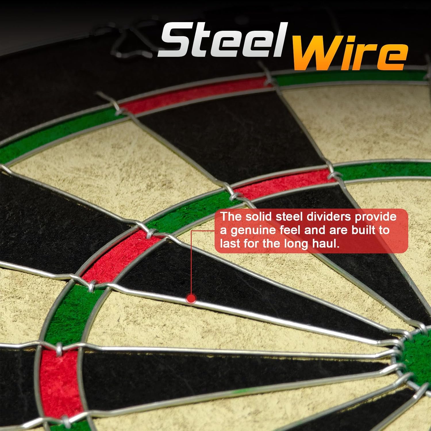 Bristle Dart Board Set Steel Tip Darts Sisal Rotating Ring