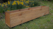 Extra Large Wooden Garden Trough Planter 120cm Brown