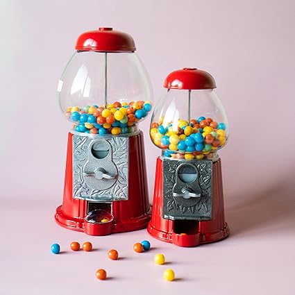 11in Metal Gumball Machine Coin Operated Retro Sweet Dispenser