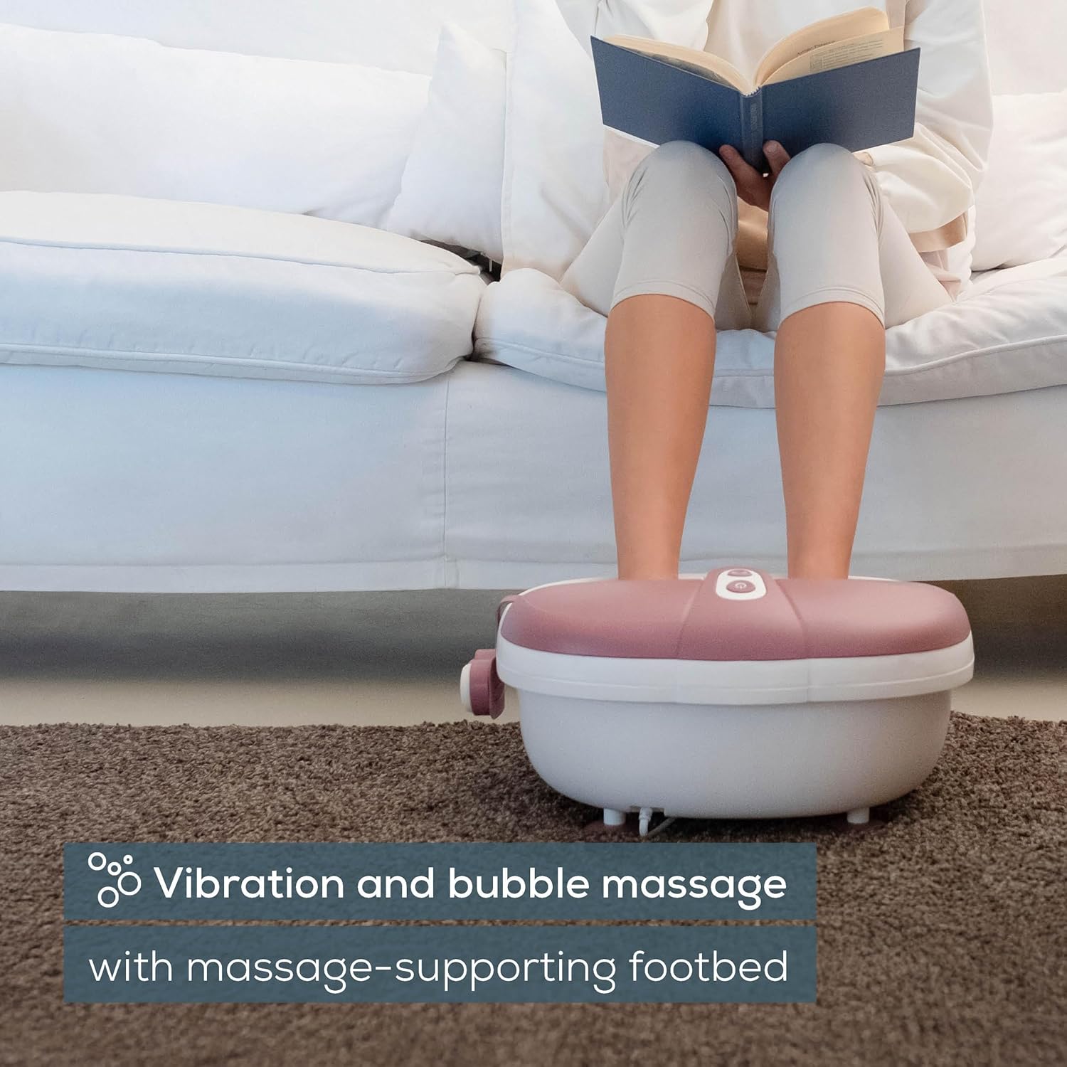 Foot Spa Massager Bubble Vibration Infrared Pedicure Bath