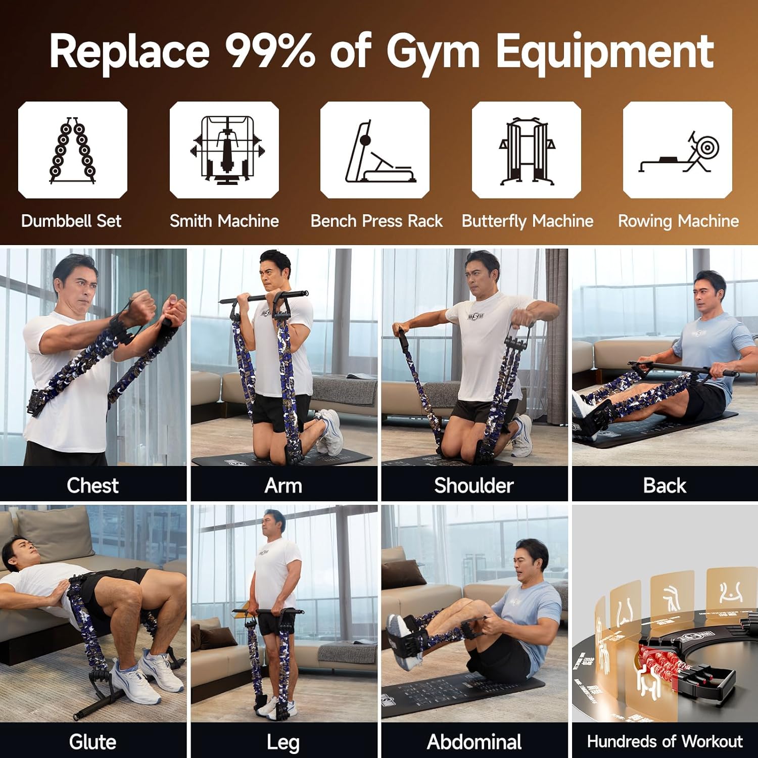 Adjustable Bench Press Resistance Bands Push Up Trainer
