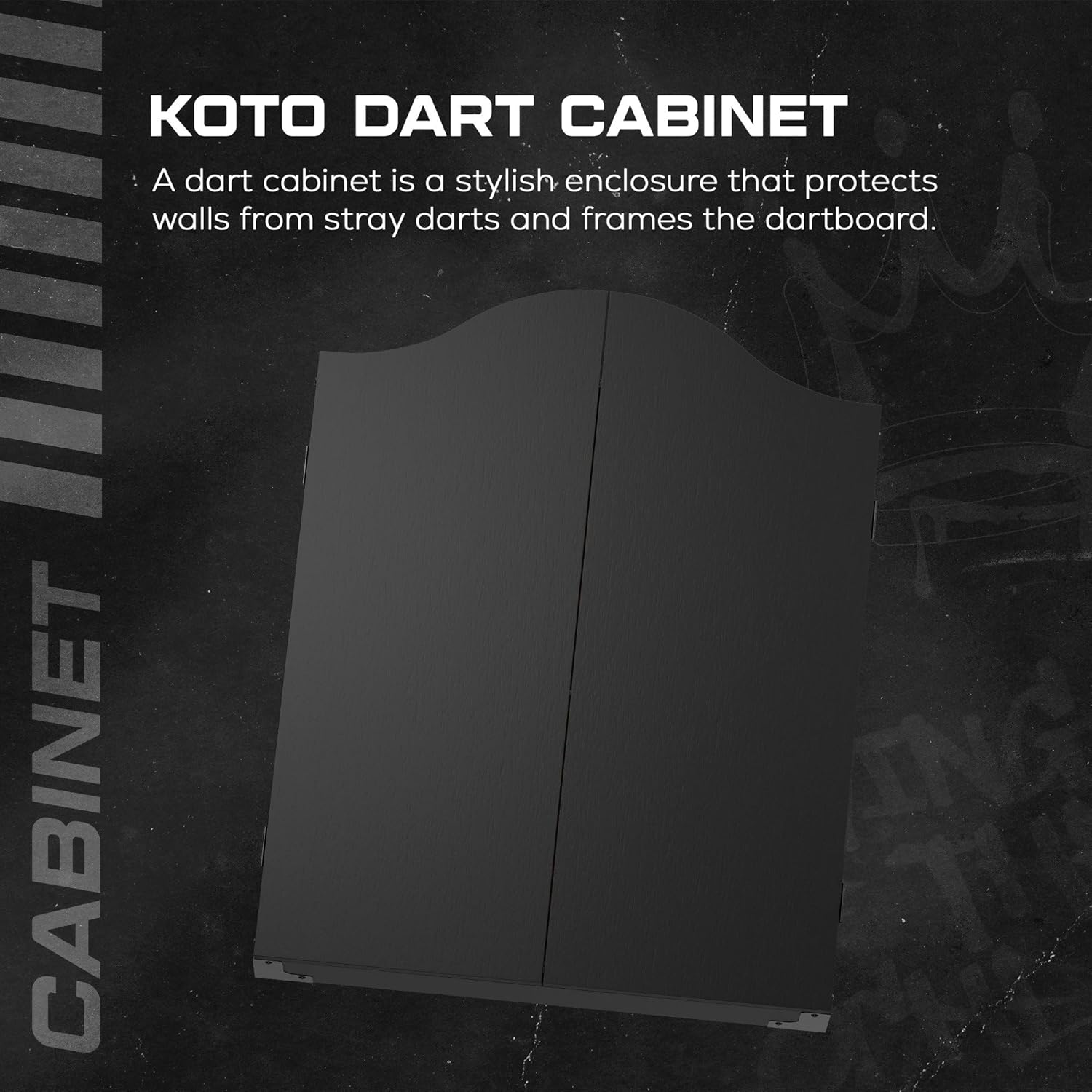 Black Dartboard Cabinet Metal Scoreboards Wall Mount Storage