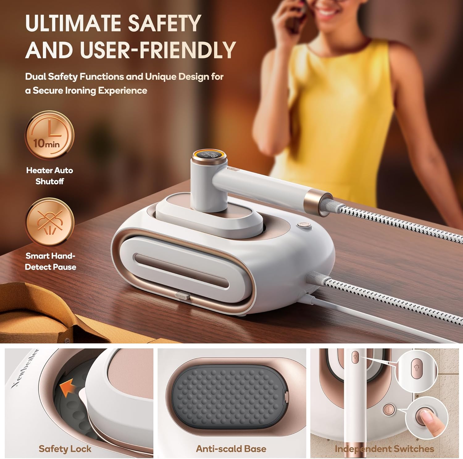 Steam Generator Iron 1600W Clothes Steamer Station 1.2L Tank