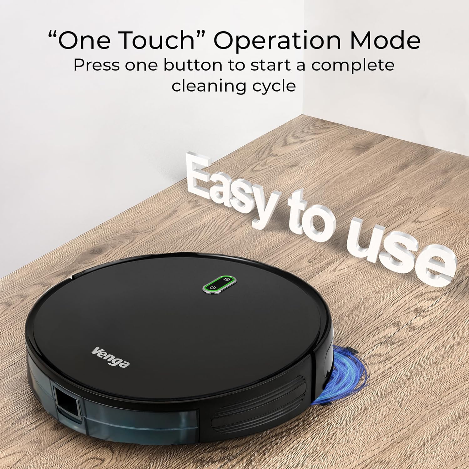 Robot Vacuum Mop 1600Pa 3 in 1 Auto Clean Quiet 120min Runtime