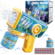 Bubble Gun RGB Light 5000 Kids Outdoor Party Toy Blue