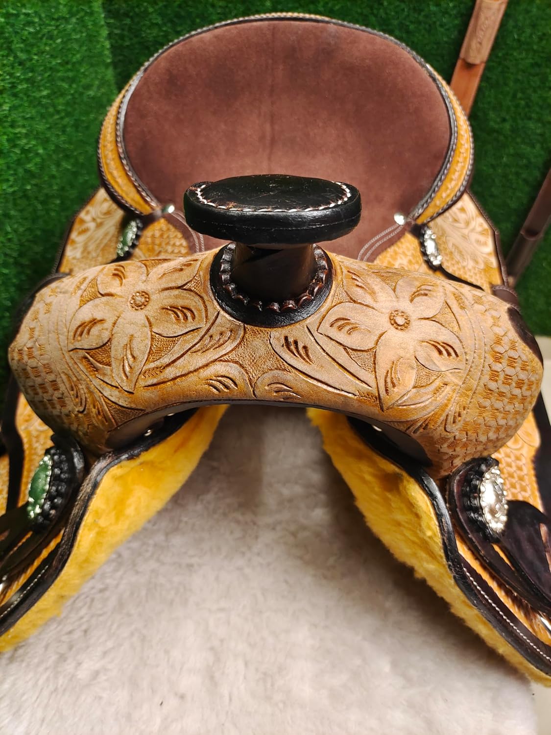 Leather Western Horse Saddle 14 Inch Classic Trail Seat
