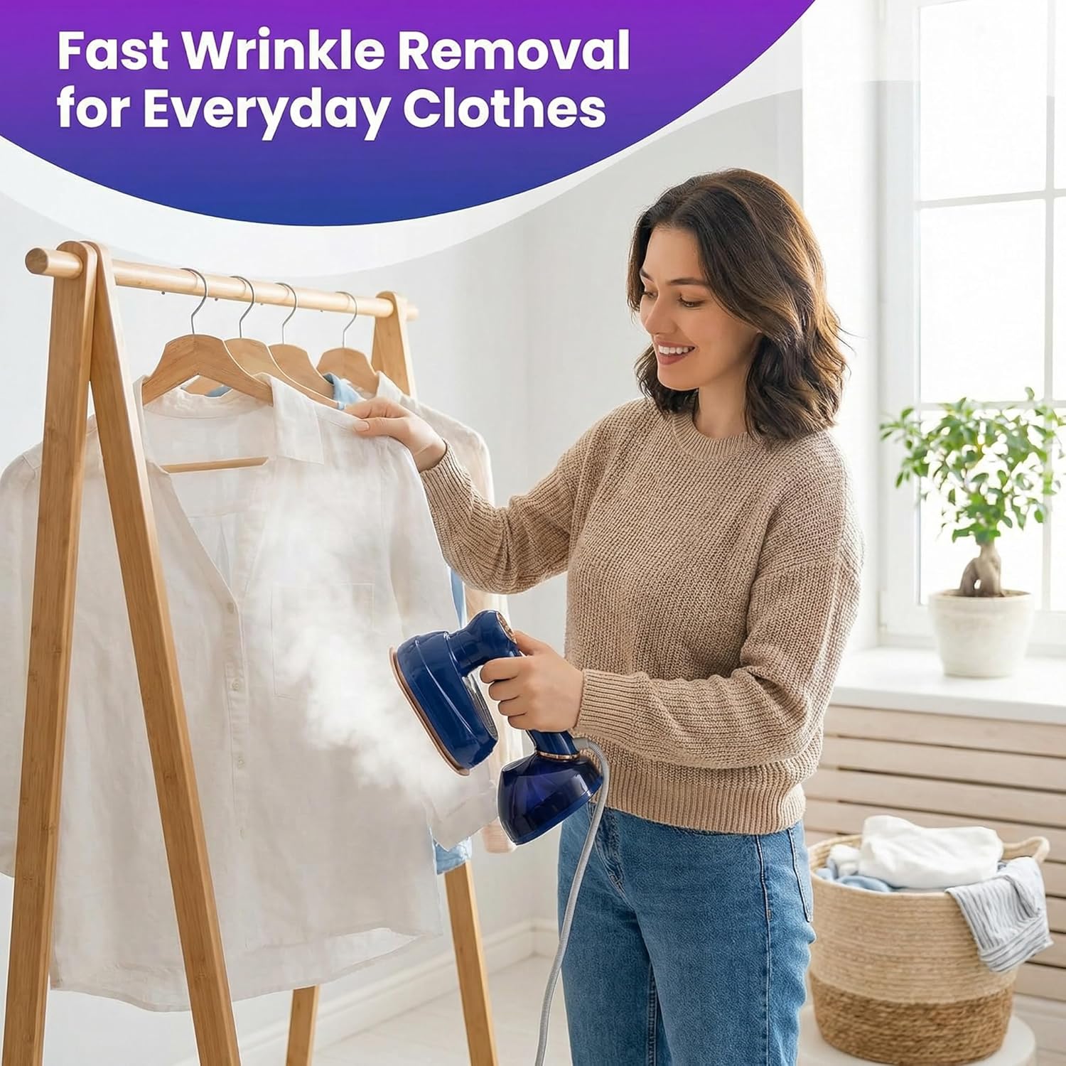 Handheld Garment Steamer Fast Heat 20s 230ml Travel Iron